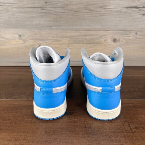 Nike Air Jordan 1 Mid Womens Size 8 Dark Powder Blue Summit Grey BQ6472 400 - Picture 5 of 9